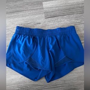 Electric blue Lululemon hotty hot shorts